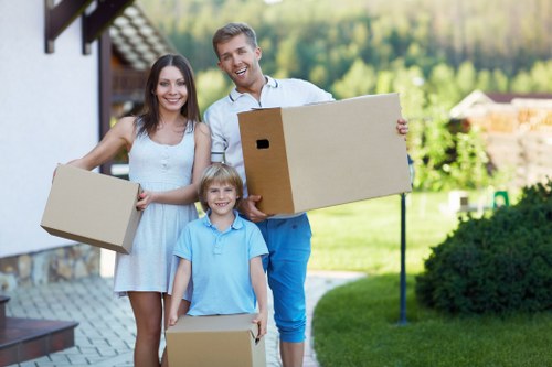 Selection of moving boxes and packing materials for households and businesses