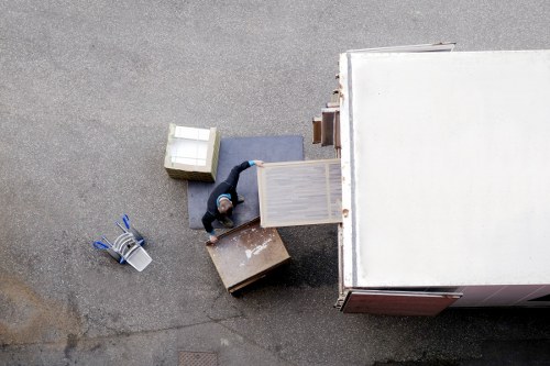 Low-carbon removals van operating on a local St Johns Wood street