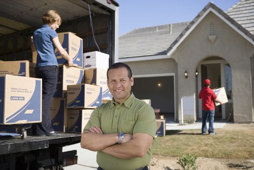 Protective packing and organised moving equipment in use