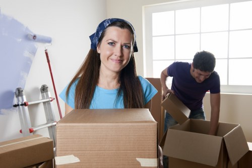 Removal team loading household items for a UK move