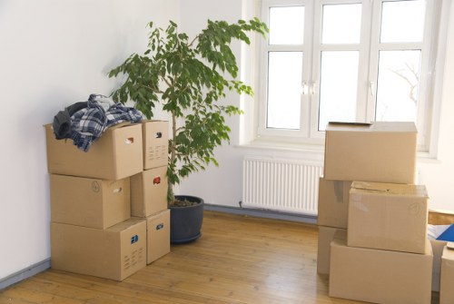 Careful loading of student belongings for a move in St Johns Wood