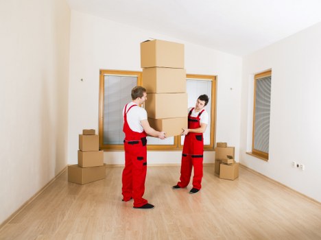 Packed household items ready for transport
